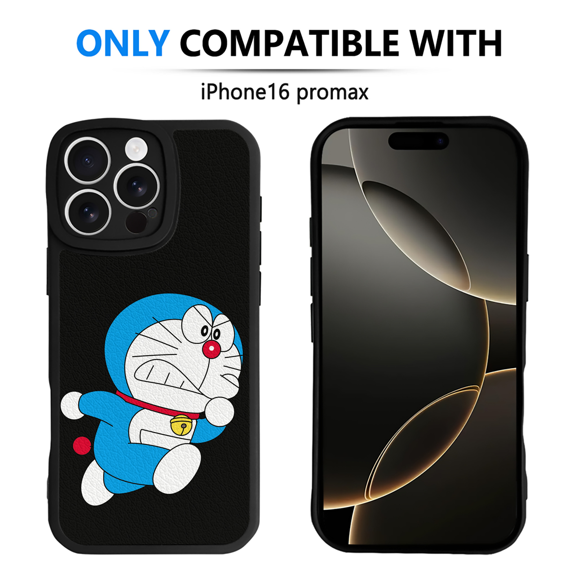 （画像用） ドラえもん Doraemon 【iPhone 16シリーズ対応】シリコンスマホケース（レザー調） 材質：シリコン